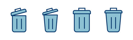 Trash icon vector isolated on white background. trash can icon. Delete icon vectorのイラスト素材