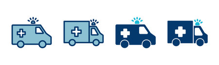 Ambulance Icon vector isolated on white background. Ambulance Icon Design. ambulance truck icon vectorのイラスト素材