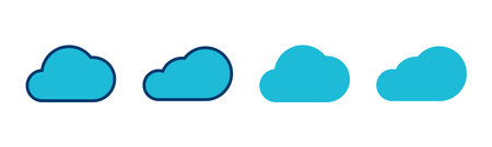 Cloud icon vector isolated on white background. cloud computing iconのイラスト素材
