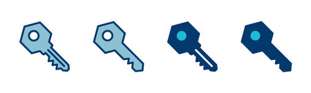 Key icon vector isolated on white background. Key vector icon. Key symbol. securityのイラスト素材