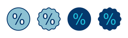 Discount icon vector isolated on white background. Discount tag icon.のイラスト素材