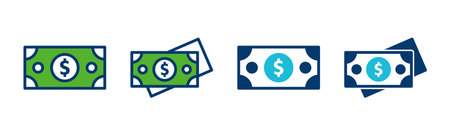 Money icon vector isolated on white background. Money vector icon. Dollar iconのイラスト素材