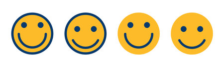 Smile icon vector isolated on white background. Smile vector icon. Emoticon Icon vector. Emojiのイラスト素材
