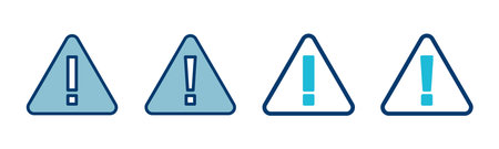 Exclamation danger sign vector isolated on white background. attention sign icon. Hazard warning attention sign. icon alert. Riskのイラスト素材