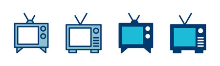 TV icon vector isolated on white background. Television iconのイラスト素材