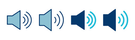 Speaker icon vector isolated on white background. Volume icon. Loudspeaker icon vector. Audio. Soundのイラスト素材