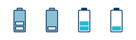 battery icon vector isolated on white background. Battery vector icon. battery charge level. battery charging iconのイラスト素材
