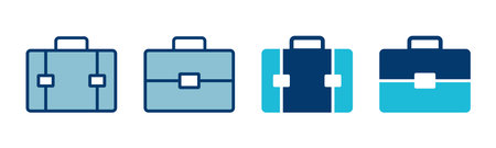 Briefcase icon vector isolated on white background. Briefcase vector iconのイラスト素材