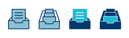 Archive folders icon vector isolated on white background. binders vector icon. Archive storage icon.のイラスト素材