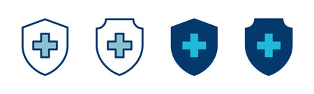 Health insurance icon vector isolated on white background. Insurance health document iconのイラスト素材