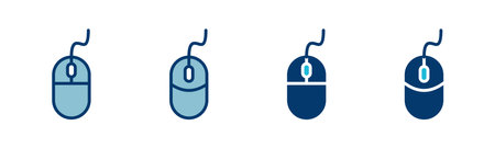 Computer Mouse Icon vector isolated on white background. Computer mouse vector iconのイラスト素材