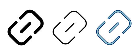 External link symbol icon vector. Link icon isolated on white background. Link vector icon. Hyperlink chain symbolのイラスト素材