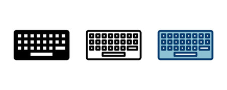 Keyboard icon vector isolated on white background. keyboard vector symbolのイラスト素材