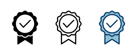 Achieve icon vector isolated on white background. Award vector icon. medal Vector icon . Achievement. stampのイラスト素材