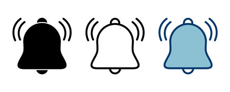 Bell Icon vector isolated on white background. Notification symbol. Bell vector iconのイラスト素材