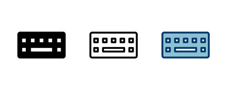 Keyboard icon vector isolated on white background. keyboard vector symbolのイラスト素材