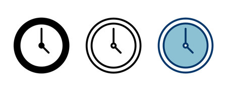 Clock icon vector isolated on white background. Time icon vector. Clock vector icon