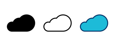 Cloud icon vector isolated on white background. cloud computing iconのイラスト素材