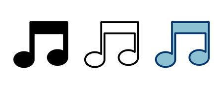 Music icon vector isolated on white background, music vector icon, Melody, song, note, sound, audio signのイラスト素材