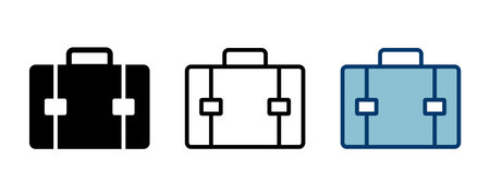 Briefcase icon vector isolated on white background. Briefcase vector iconのイラスト素材