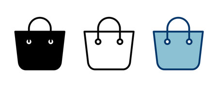 Shopping bag icon vector isolated on white background. Shopping bag vector icon. Basket iconのイラスト素材