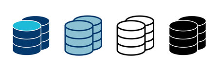 Database icon vector isolated on white background. database vector iconのイラスト素材