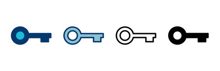 Key icon vector isolated on white background. Key vector icon. Key symbol. security