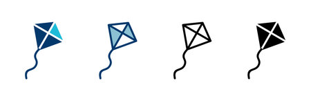 Kite icon vector isolated on white background. kite vector icon.のイラスト素材