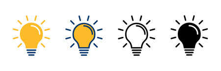 Lamp icon vector isolated on white background. Light bulb icon vector. Idea vector iconのイラスト素材