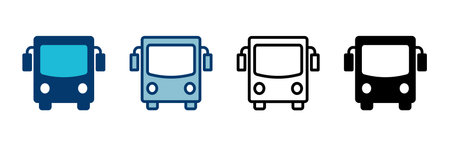 Bus Icon vector isolated on white background. Black bus vector iconのイラスト素材