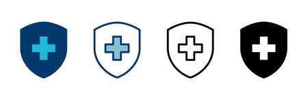 Health insurance icon vector isolated on white background. Insurance health document iconのイラスト素材