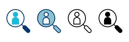 Hiring icon vector isolated on white background. Human resources concept. Recruitment. Search job vacancy icon. Hire. Find people iconのイラスト素材