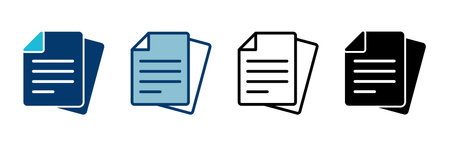 Document icon vector isolated on white background. Paper icon. File Iconのイラスト素材