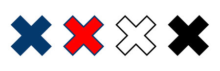 Close icon vector isolated on white background. Delete icon. remove, cancel, exit symbolのイラスト素材