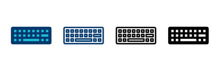 Keyboard icon vector isolated on white background. keyboard vector symbolのイラスト素材