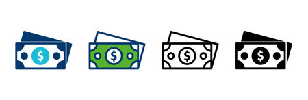 Money icon vector isolated on white background. Money vector icon. Dollar iconのイラスト素材