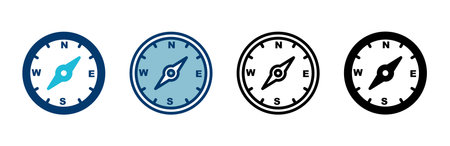 Compass icon vector isolated on white background. Compass vector iconのイラスト素材