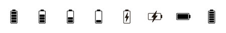 battery icon vector isolated on white background. Battery vector icon. battery charge level. battery...