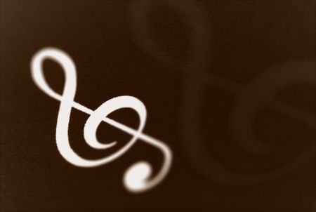 Treble Clef musical symbol on a sheet music