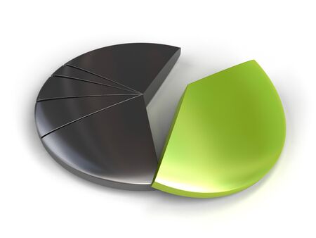 pie chart banner over a white backgroundの写真素材
