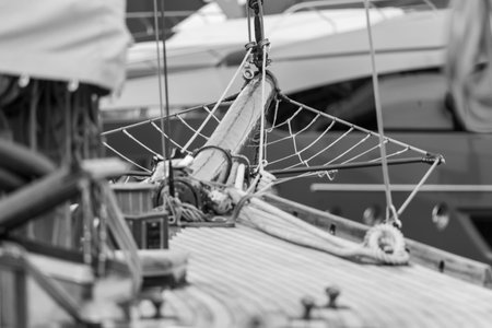 An old sailboat wooden deck