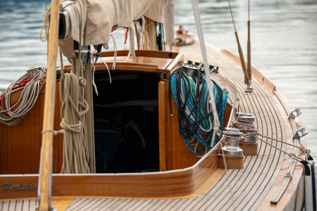 An old sailboat wooden deck