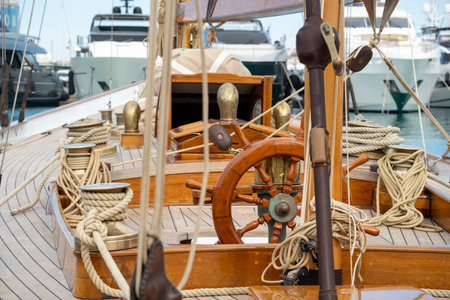 An old sailboat wooden deck