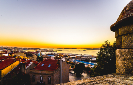 Views from the Castro in Vigo - Spainのeditorial素材