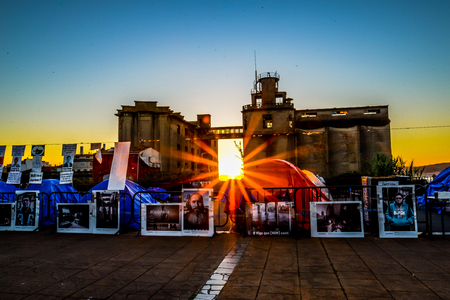 A homeless area next to an old factory - Vigo - Galicia - Spainのeditorial素材