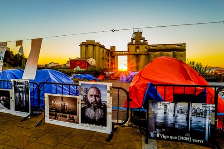A homeless area next to an old factory - Vigo - Galicia - Spainのeditorial素材
