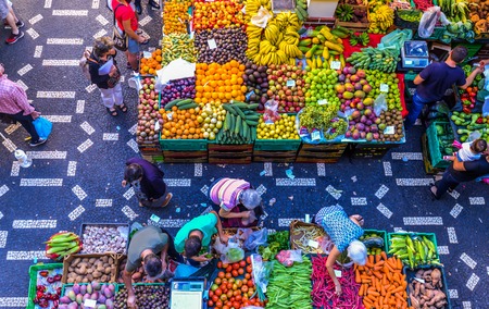 Funchal/Maderia - Portugal - 10/12/18 - The fruit and vegetable marketのeditorial素材