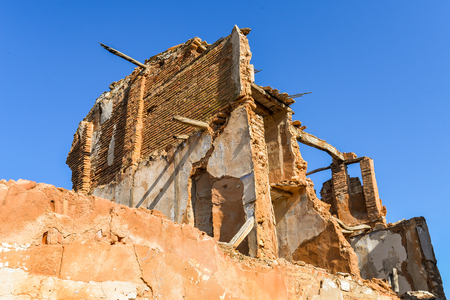 The remains of a town in Aragon that was completely destroyed during the Spanish civil war - Belchite - Spainのeditorial素材
