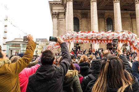 London/UK - 26/01/20 - The parade from Trafalgar square to Chinatown to celebrate the Chinese New...