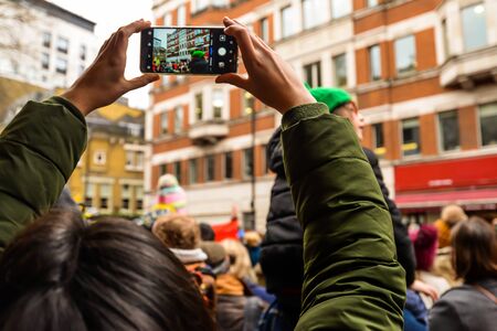 London/UK - 26/01/20 - The parade from Trafalgar square to Chinatown to celebrate the Chinese New...